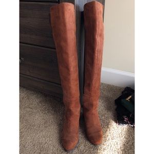 Brown Suede Thigh High Boots